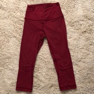 Lululemon Align Crop in Cranberry